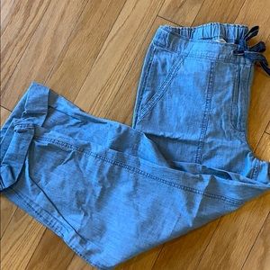 J. Crew chambray drawstring joggers